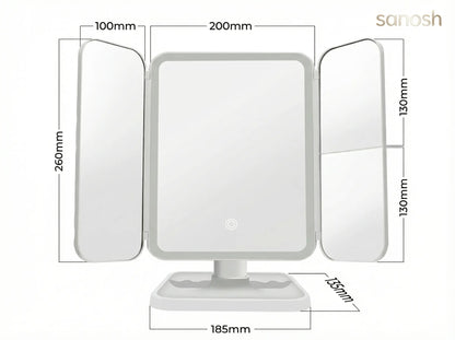 Sanosh Touch LED 3 Kanatlı Makyaj Aynası