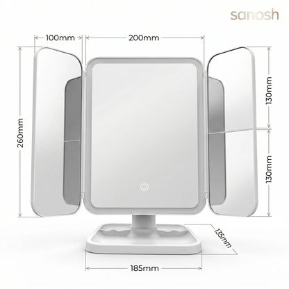 Sanosh Touch LED 3 Kanatlı Makyaj Aynası
